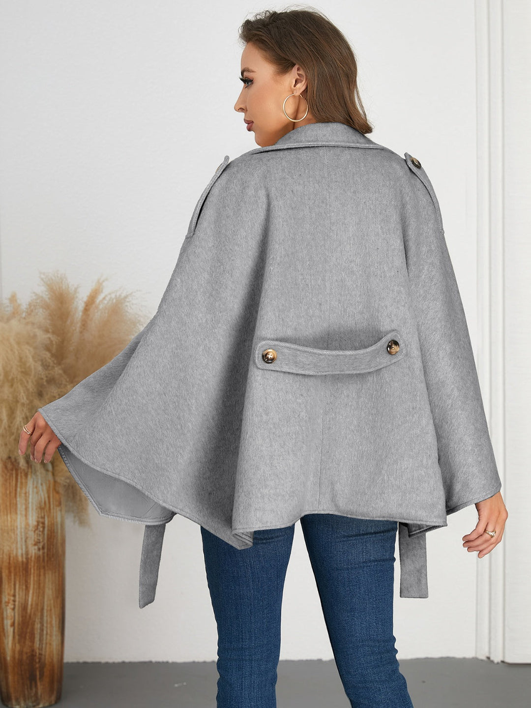 Stilla | Wickelponcho med knude bælte