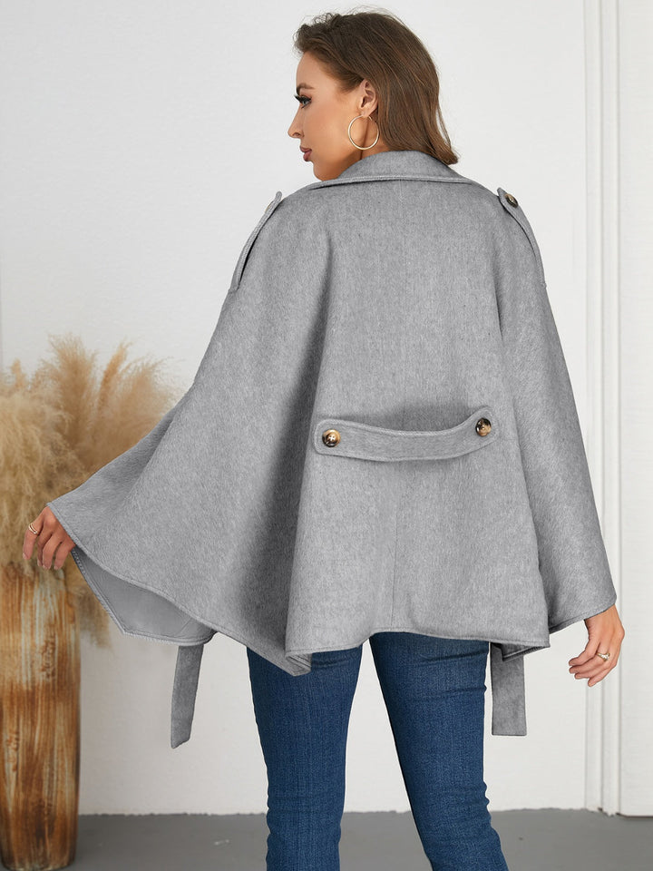 Stilla | Wickelponcho med knude bælte