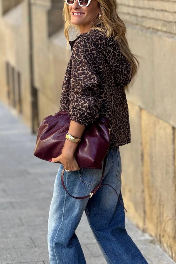 Stilla | Trendy Jakke Med Leopardmønster