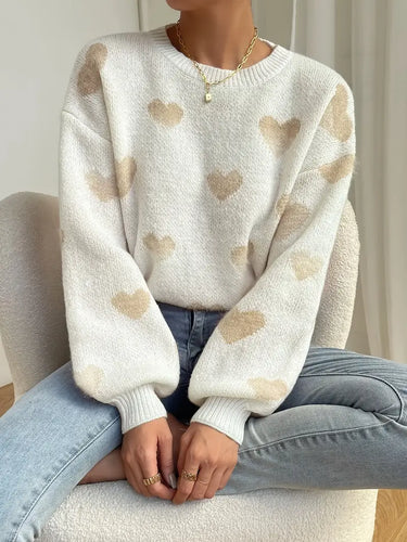 Stilla | Mønstret hjertepullover