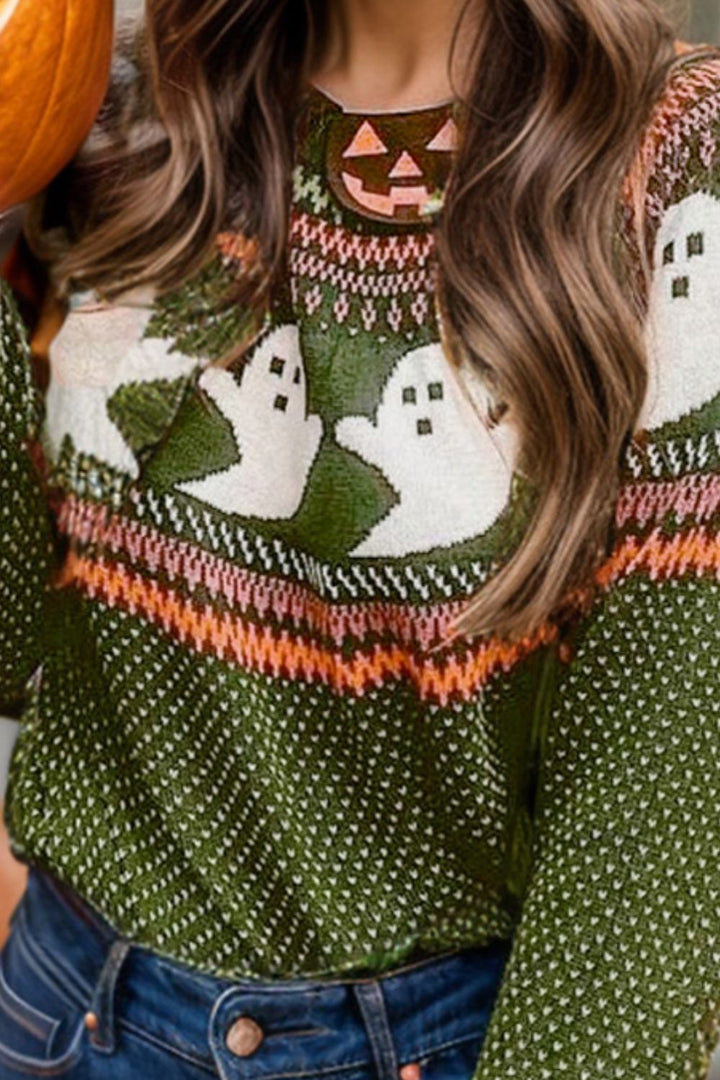 Stilla | Rundhals Langærmet sweater Ghost