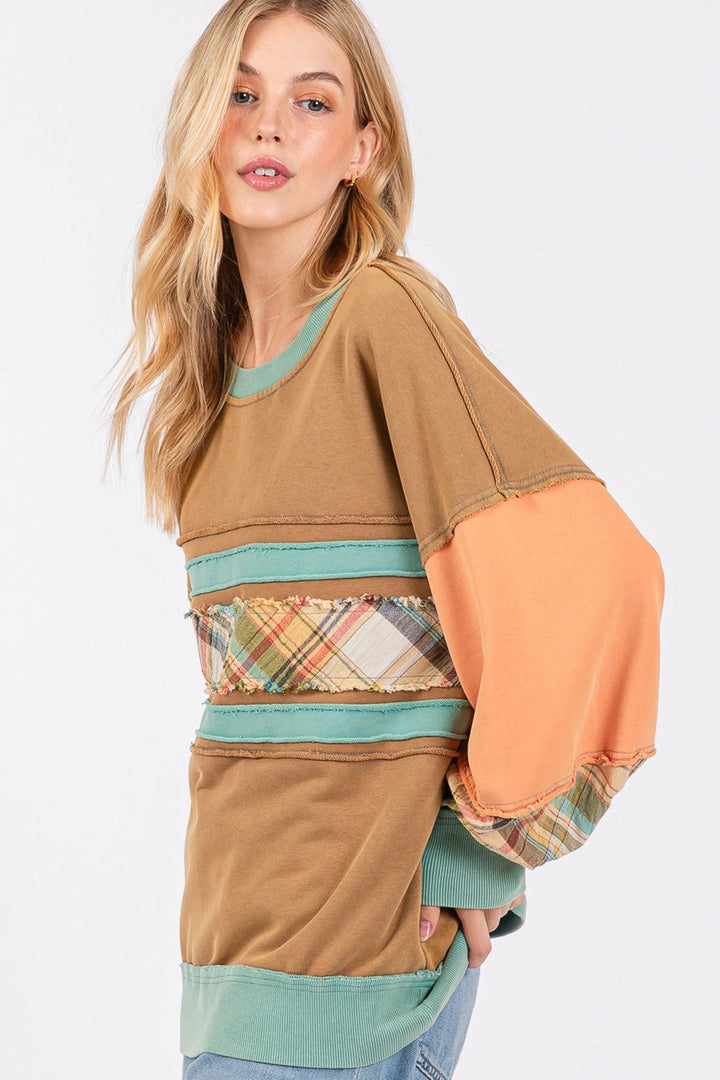 Stilla | Farveblok Sweatshirt Til Fritid