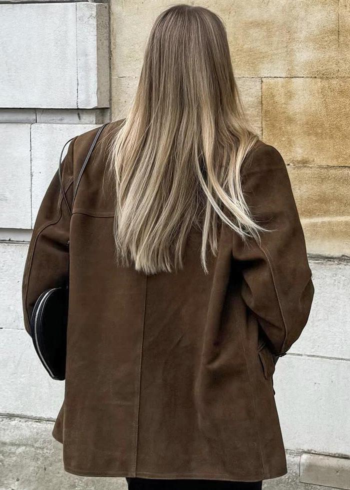 Stilla | Samt Wildlederjakke med Retro-revers