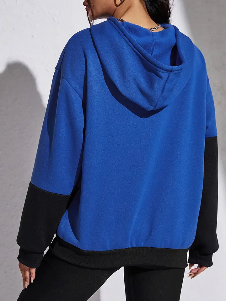 Stilla | Farveblok Hoodie Til Damer
