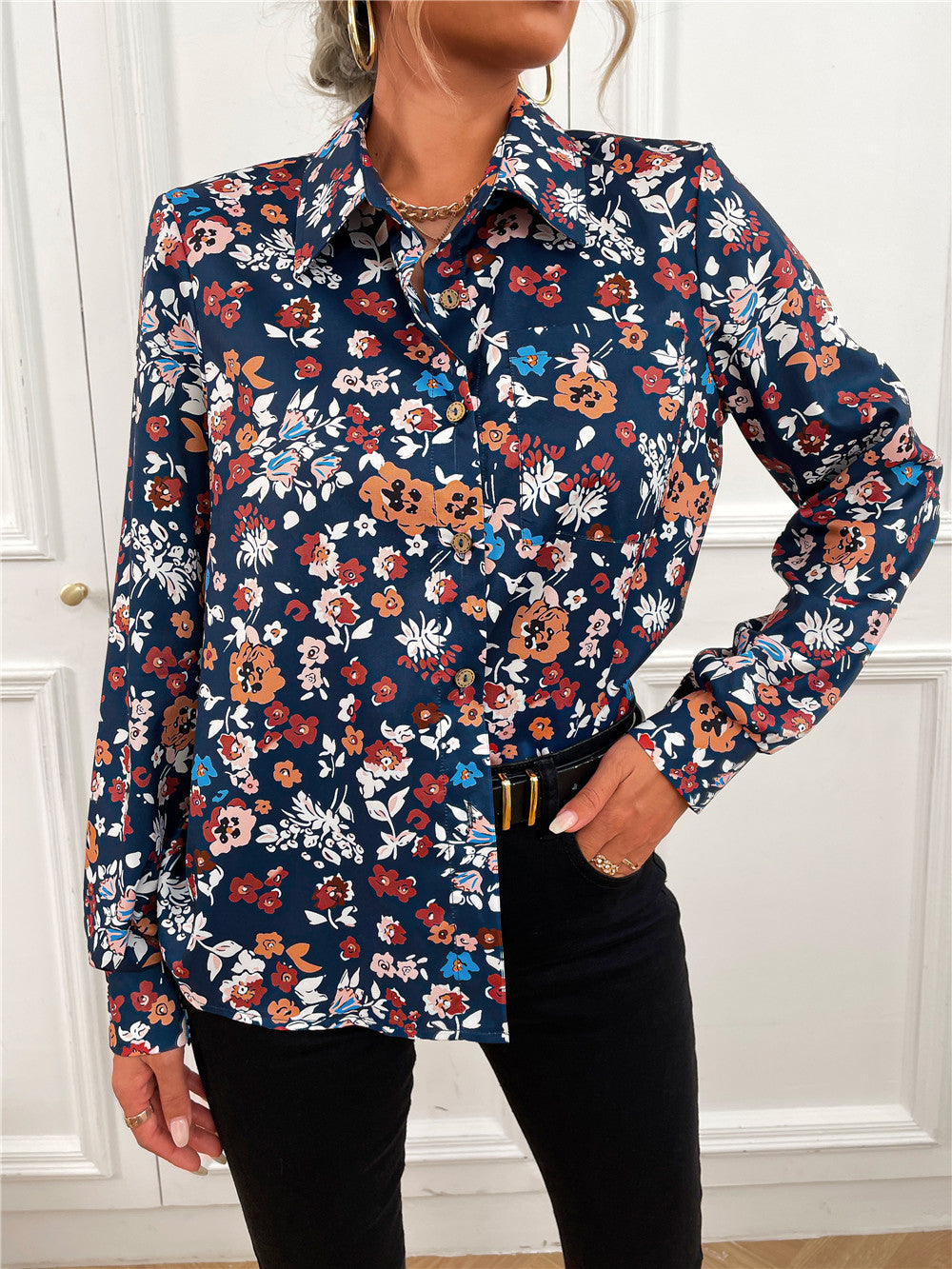Stilla | Bluse med kasjmirtryk