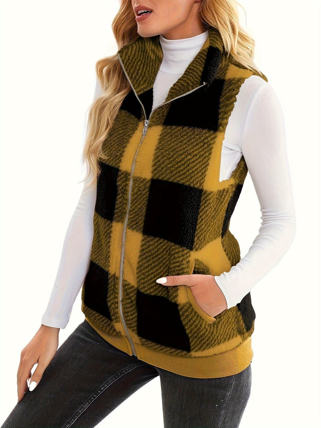 Stilla | Ternet Teddy-cardigan med ståkrave
