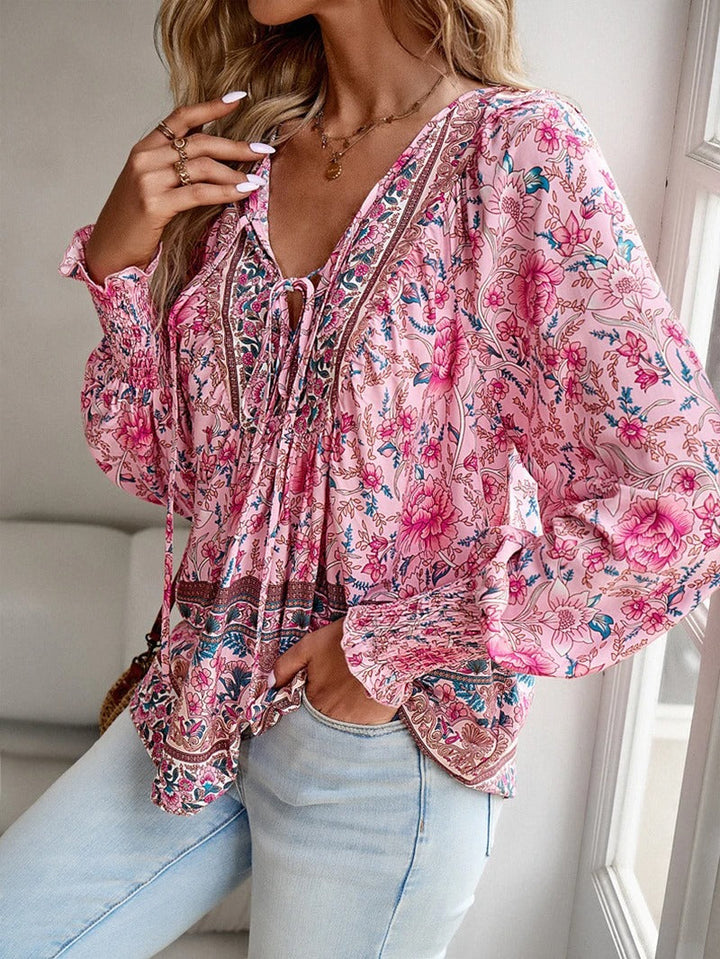Stilla | Elegant Bluse Med Blomsterprint Fra Farberijke Til Damer