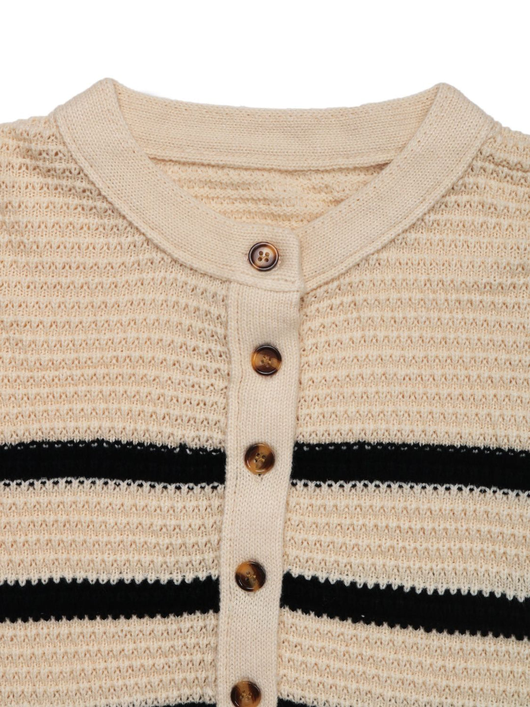 Stilla | Pull Perfee Stribet Med Lange Ærmer og Halve Knapper