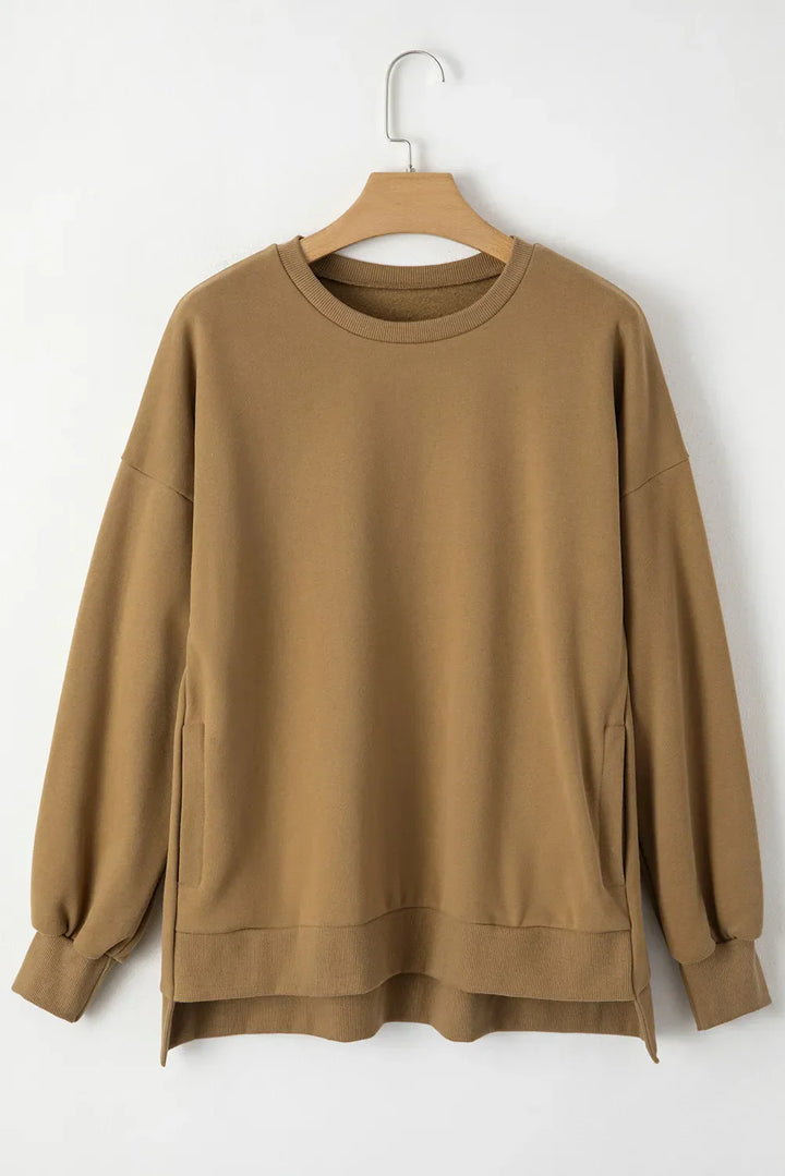 Stilla | Sweatshirt med Rund Halsaussnit og Lange Ærmer
