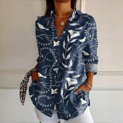 Stilla | Bluse mit Blätterdruck für einen eleganten Look