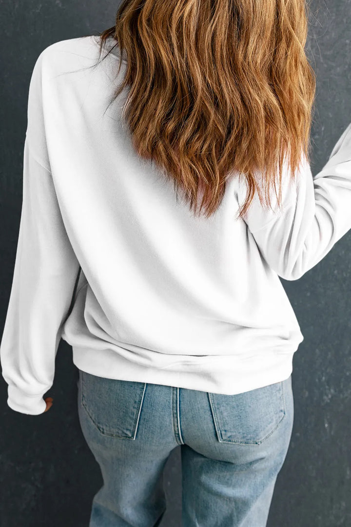 Stilla | Sweatshirt med Rundhals og Lange Ærmer med Grafisk Bogstav
