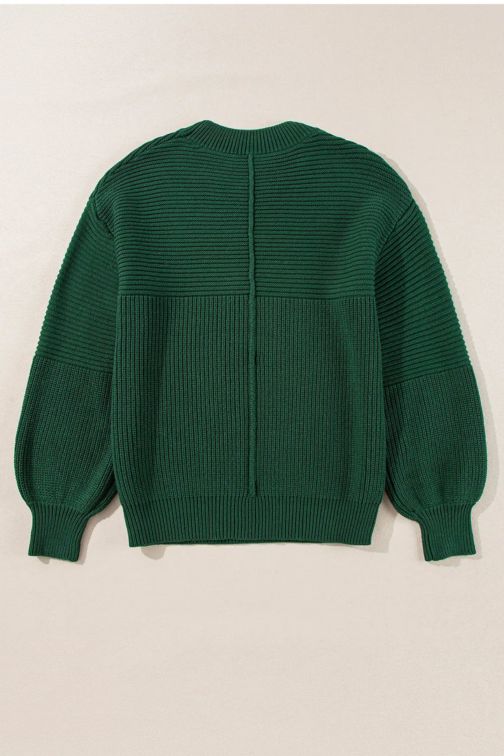 Stilla | Rundhalset Sweater med Dybte Skuldre
