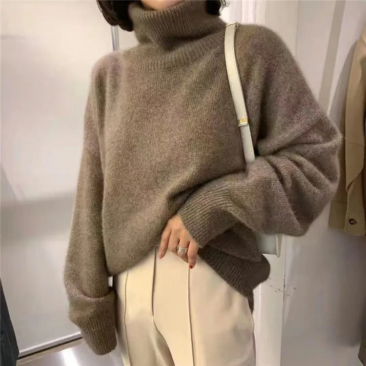 Stilla | Blød højhalset sweater