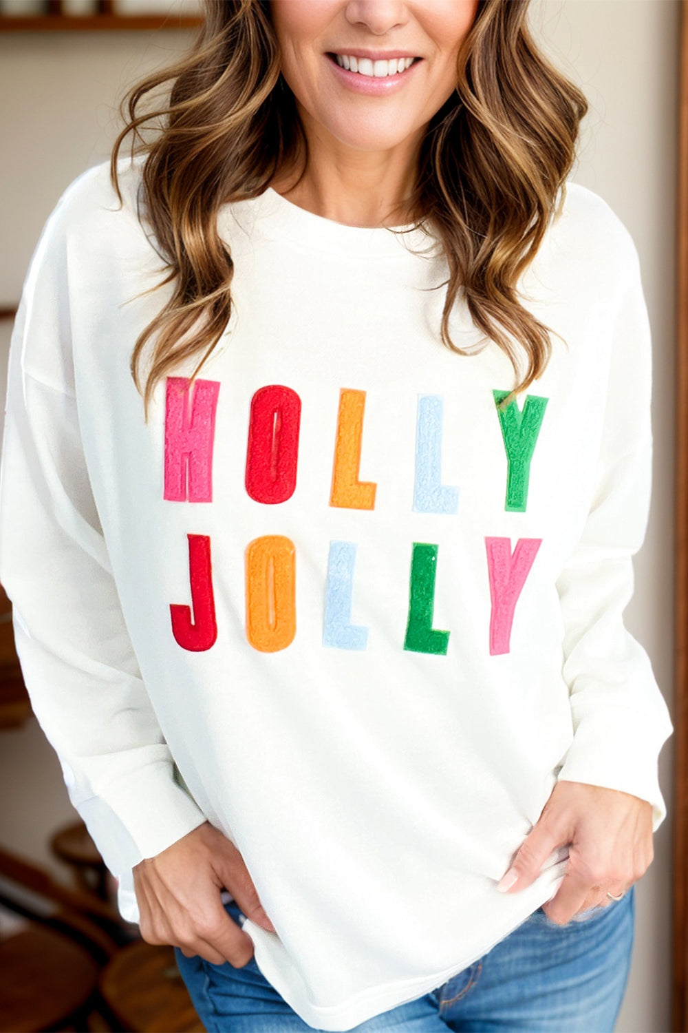 Stilla | Holly Jolly Rundhalsoverdel Med Lange Ærmer