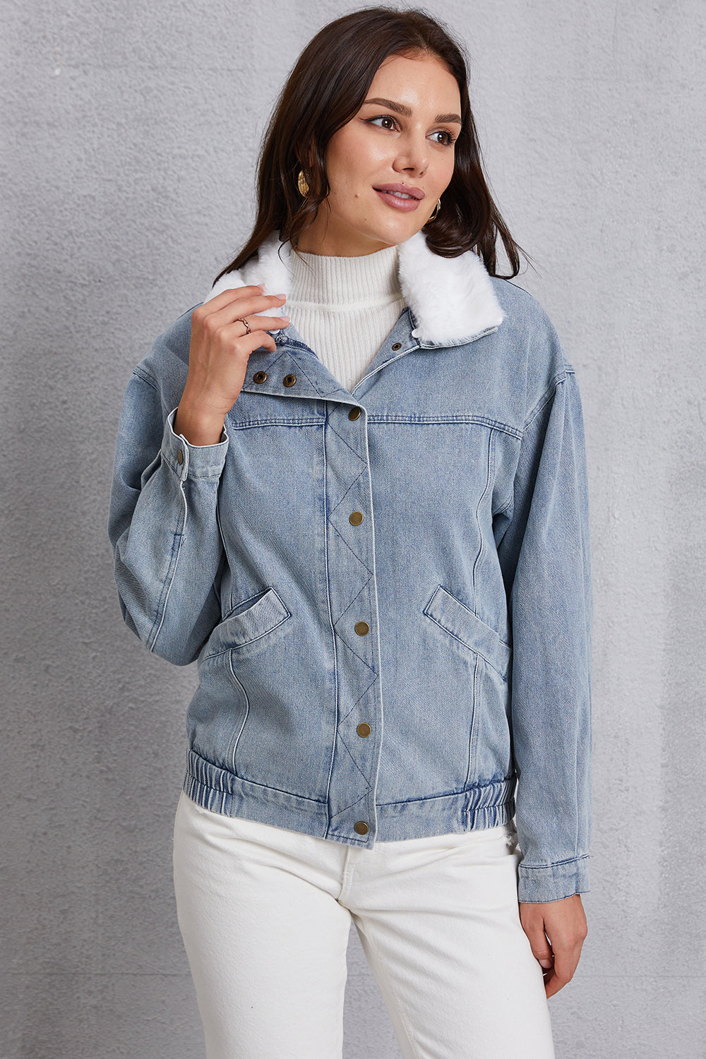 Stilla | Down Collared Neck Denim Jacket