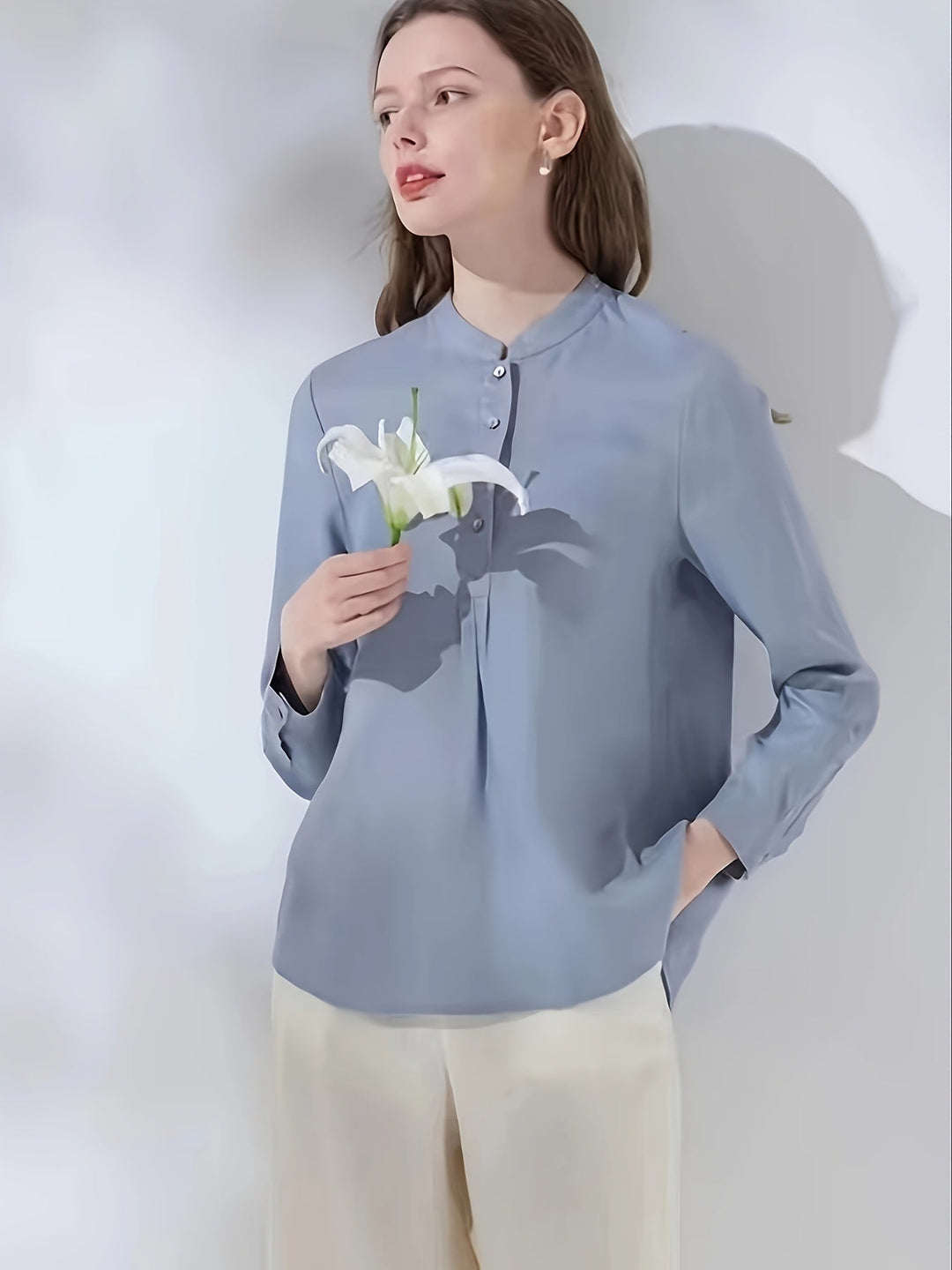 Stilla | Linned Blouse Lysblå Farve