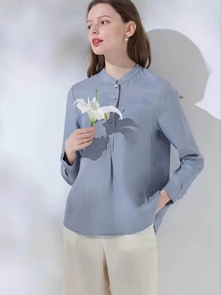 Stilla | Linned Blouse Lysblå Farve