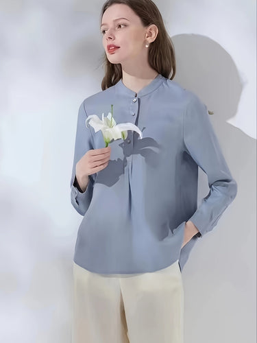 Stilla | Linned Blouse Lysblå Farve
