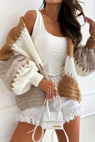 Stilla | Cozy Leisure Cardigan med Kontrasterende Sømdetaljer