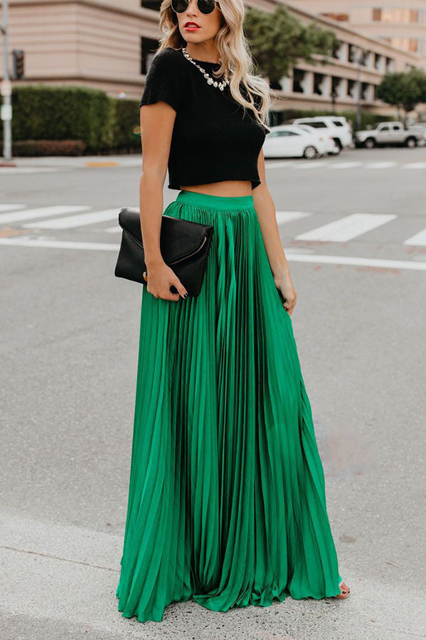 Stilla | for Eternity Plisseret Maxi Nederdel