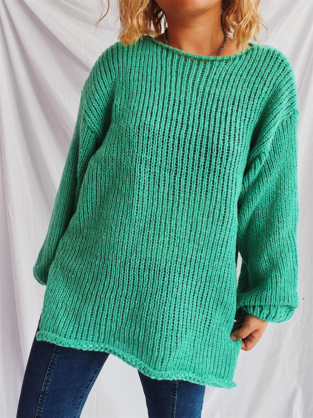 Stilla | Pullover med bådudskæring og faldende skuldre