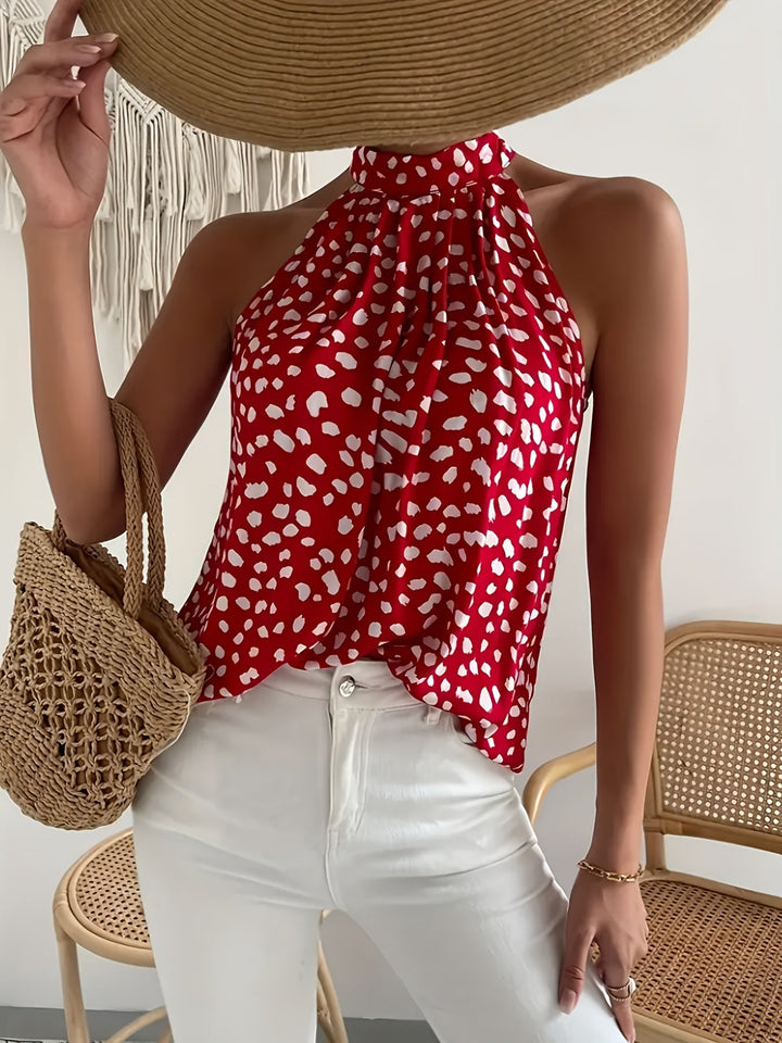 Stilla | Top Dame Halterneck Polka Dot