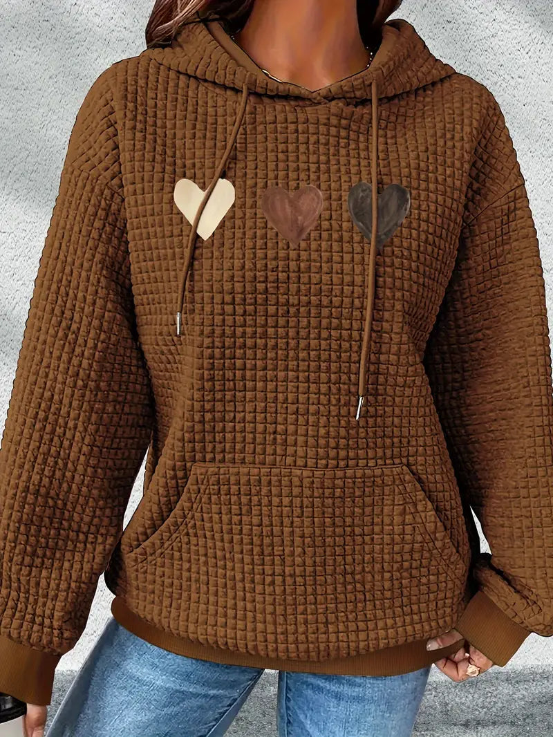 Stilla | Sweatshirt Med Hætte I Hjertet Tryk