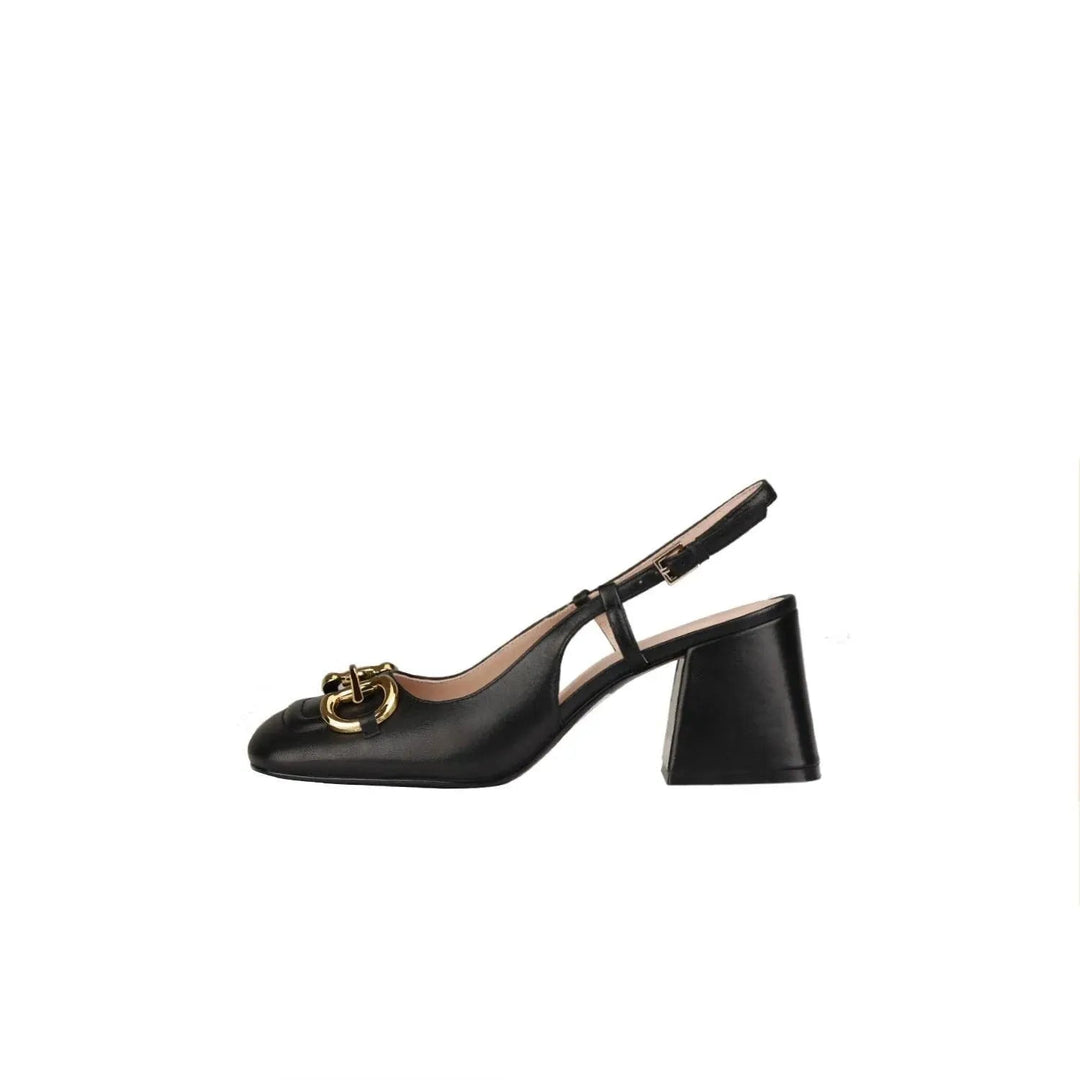 Skovae | Dame Retro-sko med høje hæle og spænde - Tidøs elegance og stil