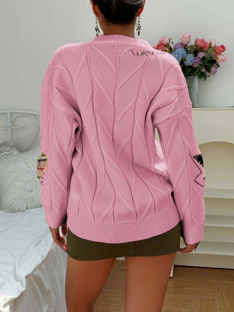 Stilla | Elegant strikpullover med broderi