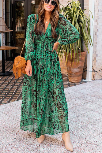 Stilla | Novakiki Desert Queen Langærmet Boho Maxi Kjole