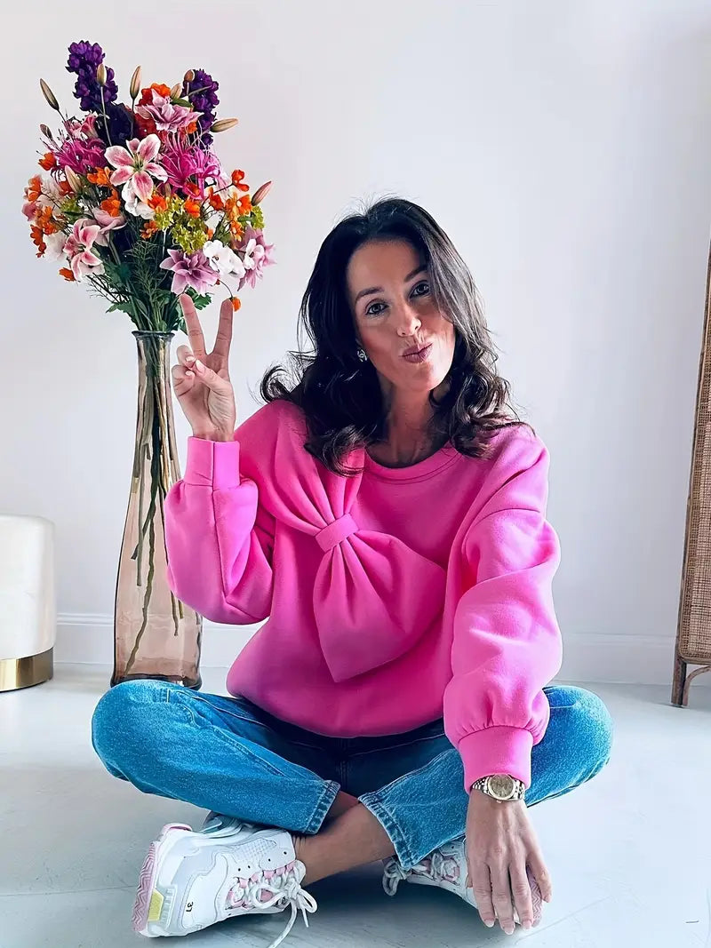 Stilla | Overdimensionerede bomulds sweater med knude