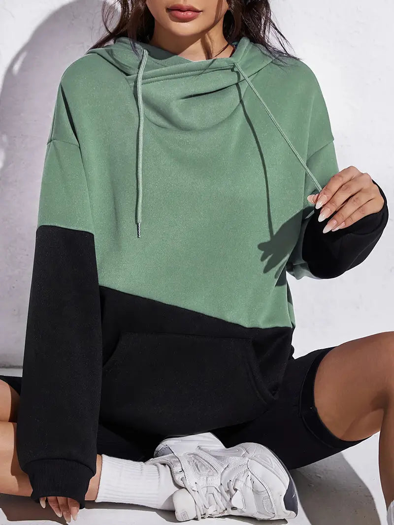 Stilla | Farveblok Hoodie Til Damer