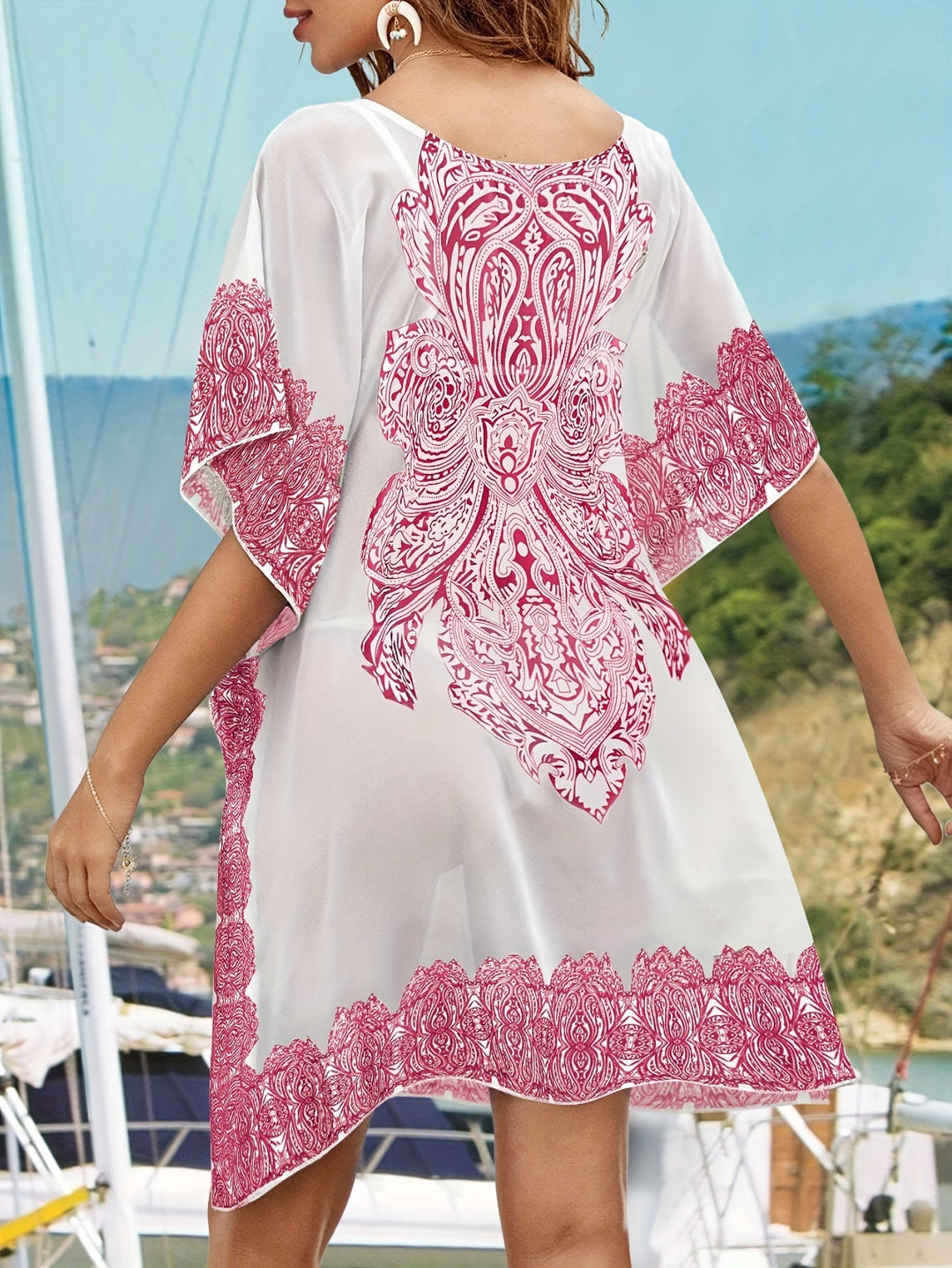 Stilla | Blomsterkjole Lavet Af Chiffon Lys, Knæ