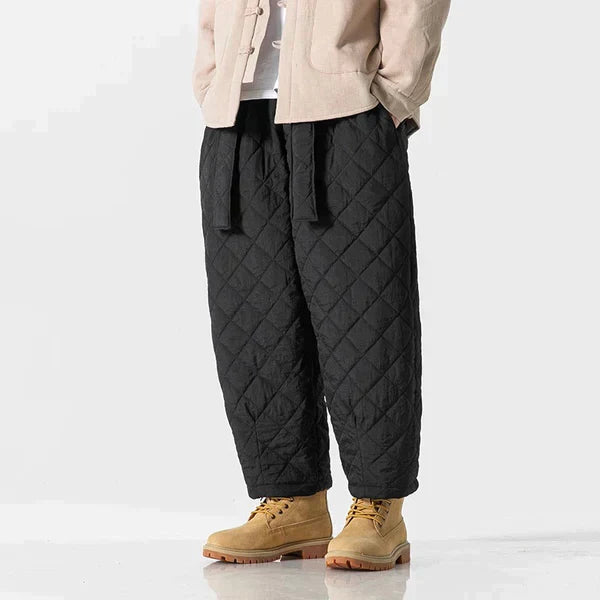 Stilla | Quiltede, Tunge Thermo Joggingbukser
