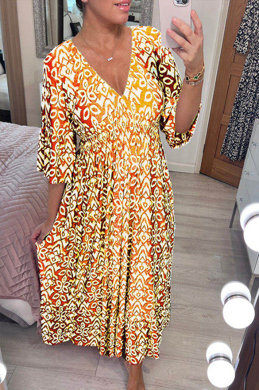 Stilla | Maxi Kjole Med V-hals