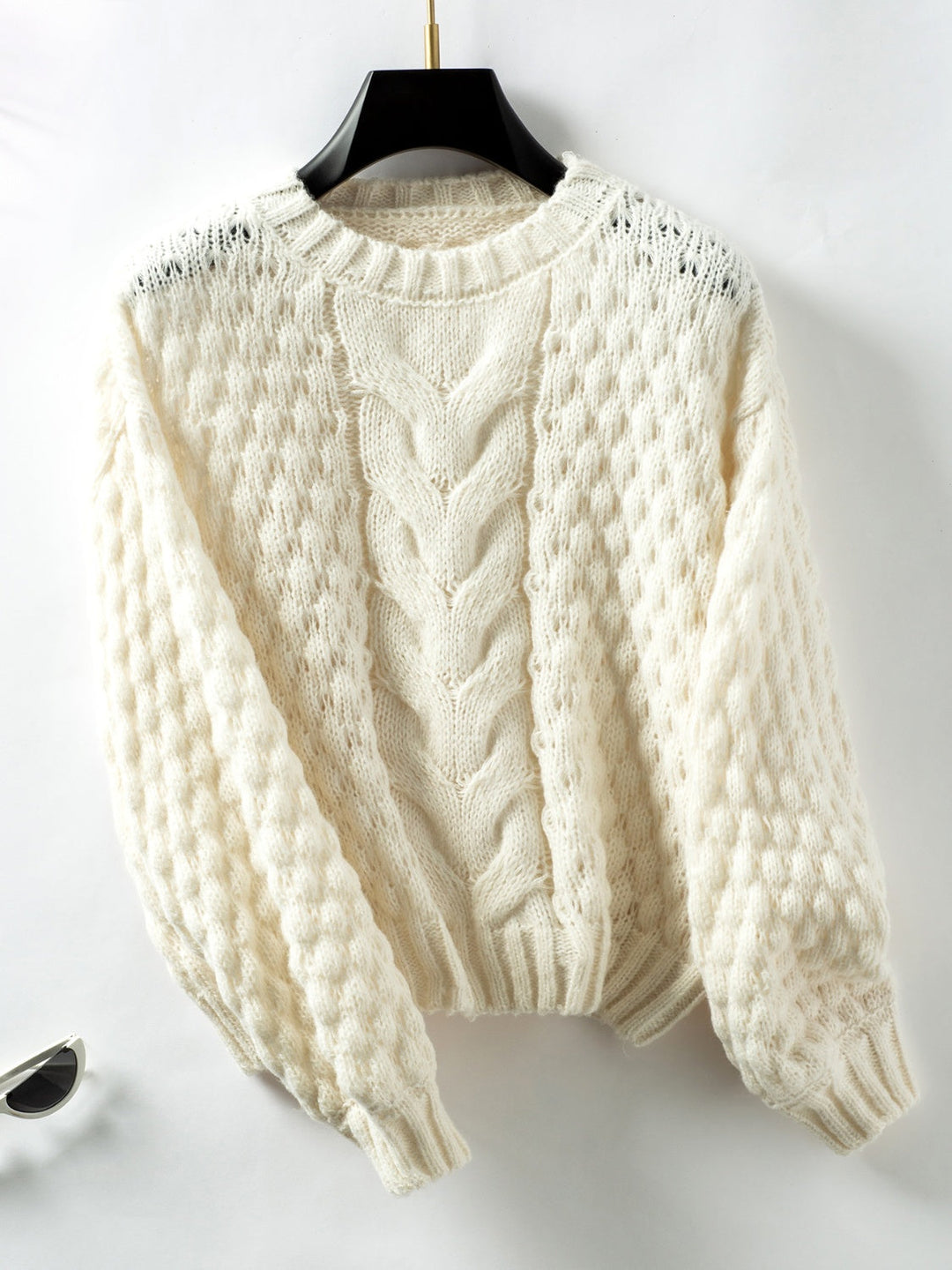 Stilla | Drejet Strikpullover Med Rund Hals
