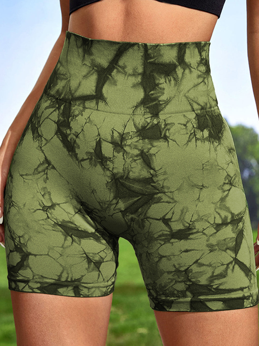Stilla | Dye Høj Talje Bred Taljebånd Aktive Shorts