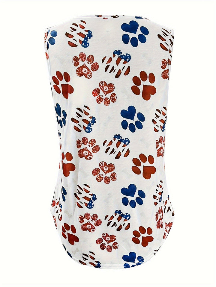 Stilla | Elegant Top Uden Ærmer Med Blomsterprint Og Poter Samt Plisseret Udskæring