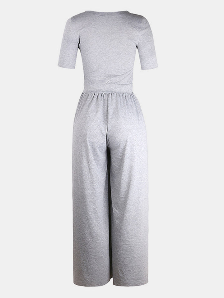 Stilla | Neck Kortærmet Jumpsuit