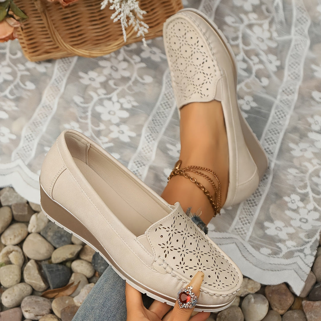 Stilla | Beige Slip on Mokasiner Til Damer