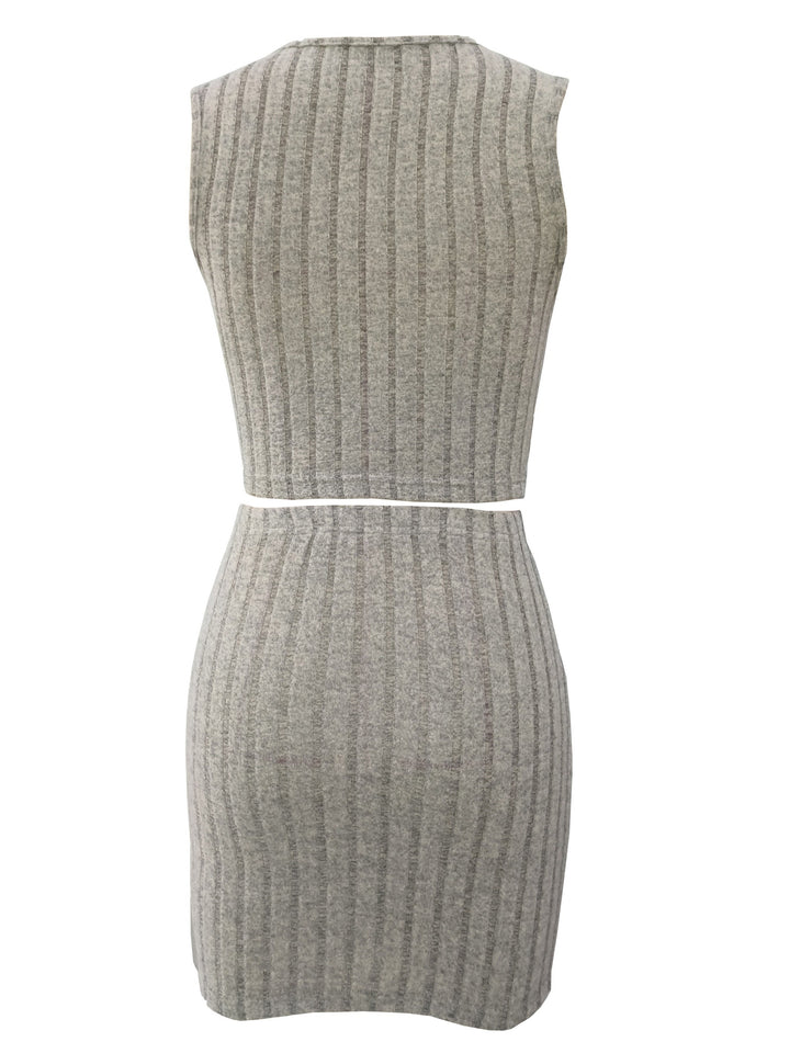 Stilla | Sæt Med Crop Twist Tanktop Og Tætsiddende Nederdel