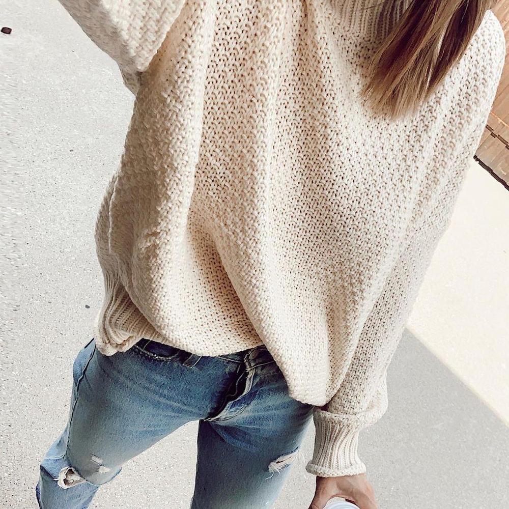 Stilla | Sweater med lange ærmer i ensfarvet