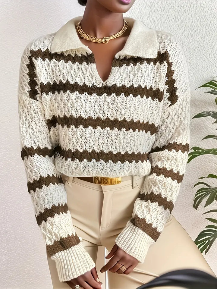 Stilla | Stribet Pullover til Damer