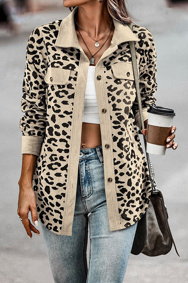 Stilla | No Limitations Lomme Leopard Corduroy Shacket