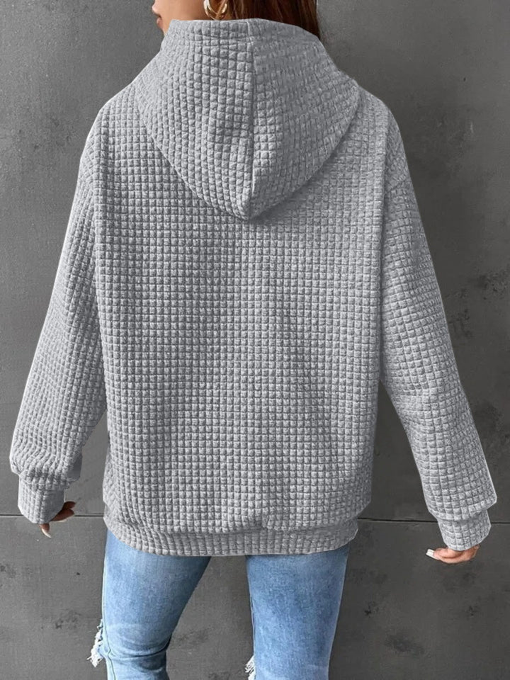 Stilla | Sweatshirt med hætte og snor og lange ærmer