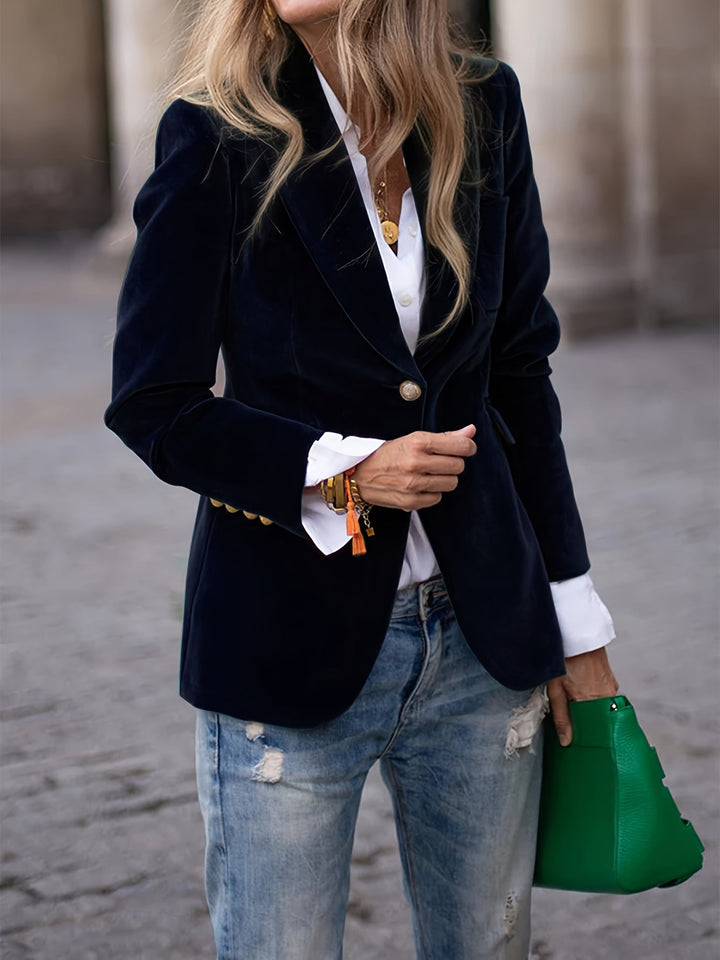 Stilla | Blazer - En-knap-lukning med struktureret snit