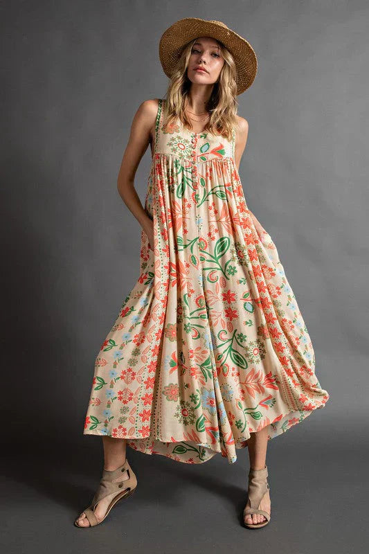 Stilla | Overalls med vintages blomstertryk