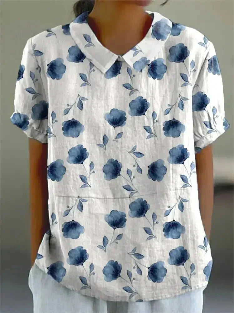 Stilla | Bluse Dame Med Blomstertryk