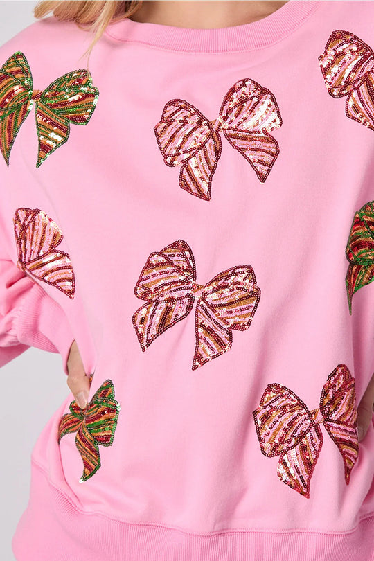 Stilla | Julebue Pailletter Løst Fritid Langærmet Sweatshirt