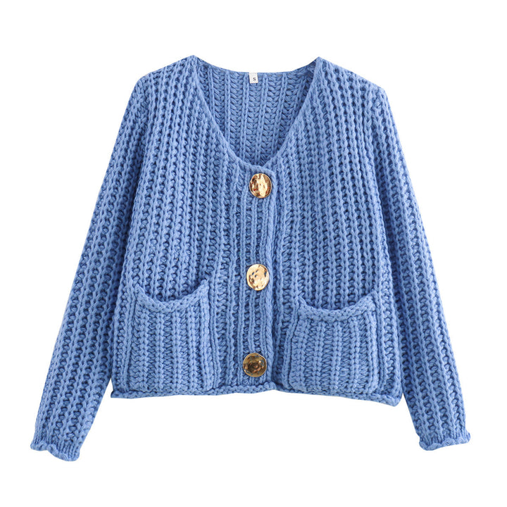 Stilla | Cozy Chic Kvinders Cardigan med Knapper og Lommer